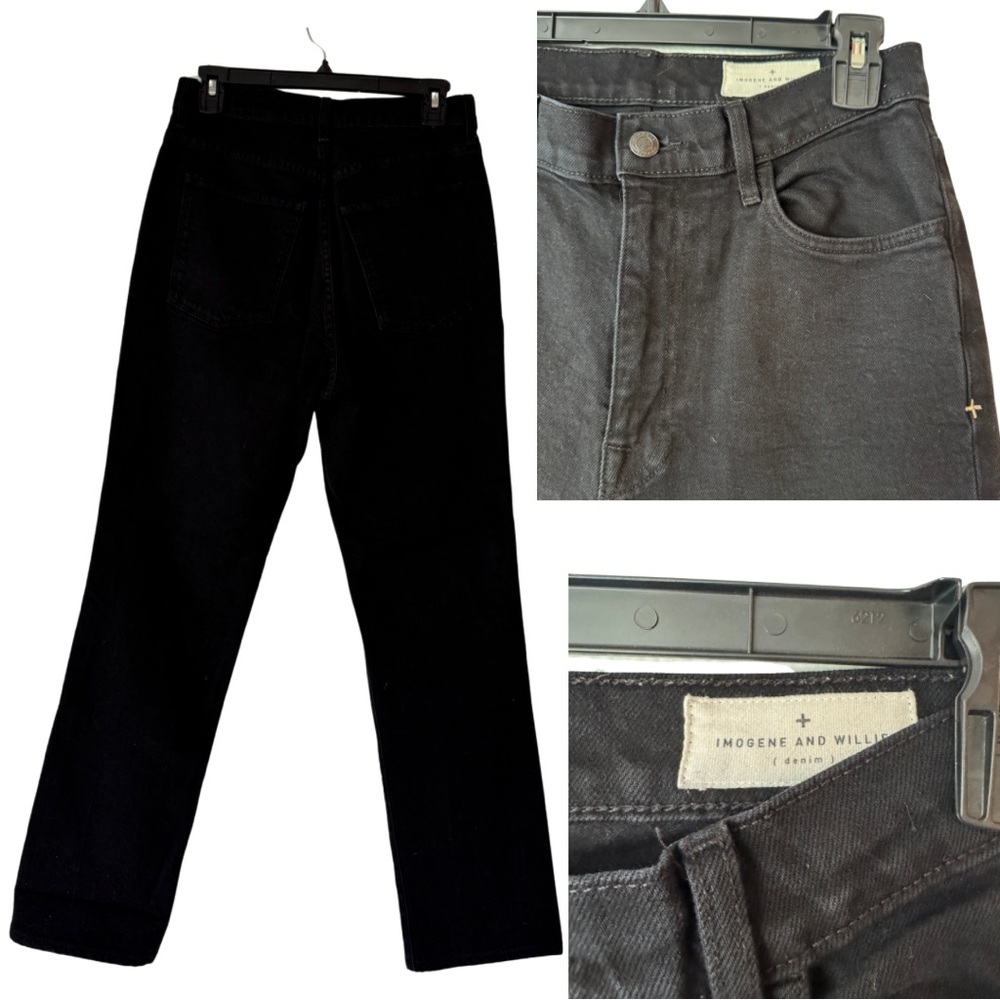 imogene + willie Black Straight-Leg Jeans